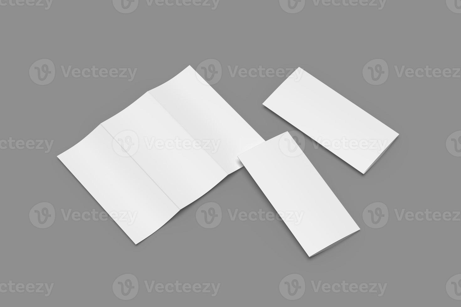 A4 TRIFOLD BROCHURE BLANK MOCKUPS photo