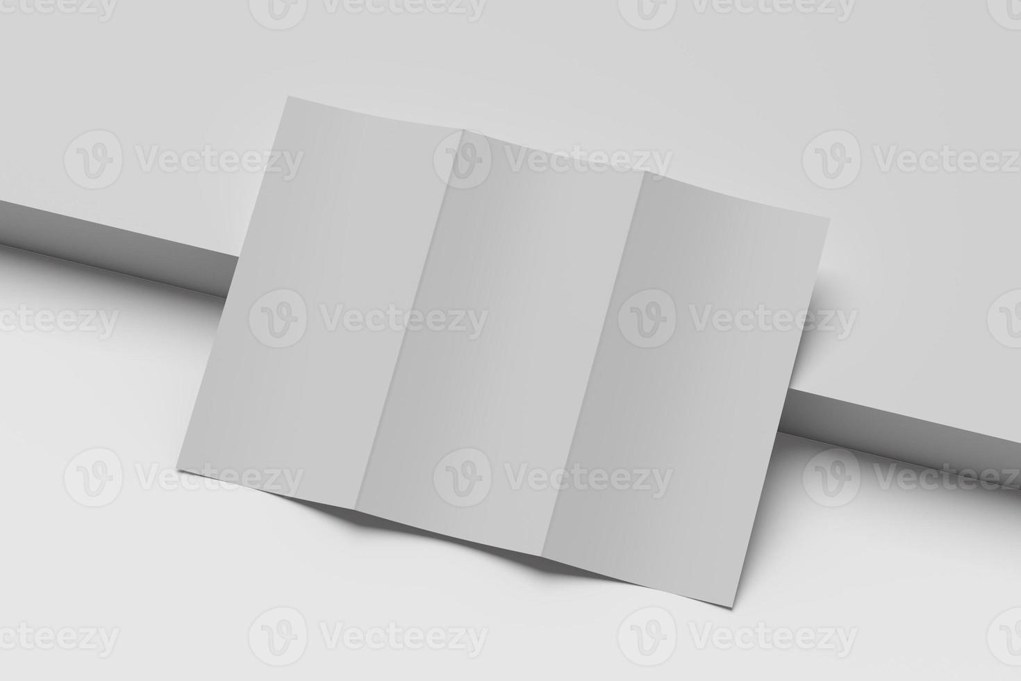 A4 TRIFOLD BROCHURE BLANK MOCKUPS photo