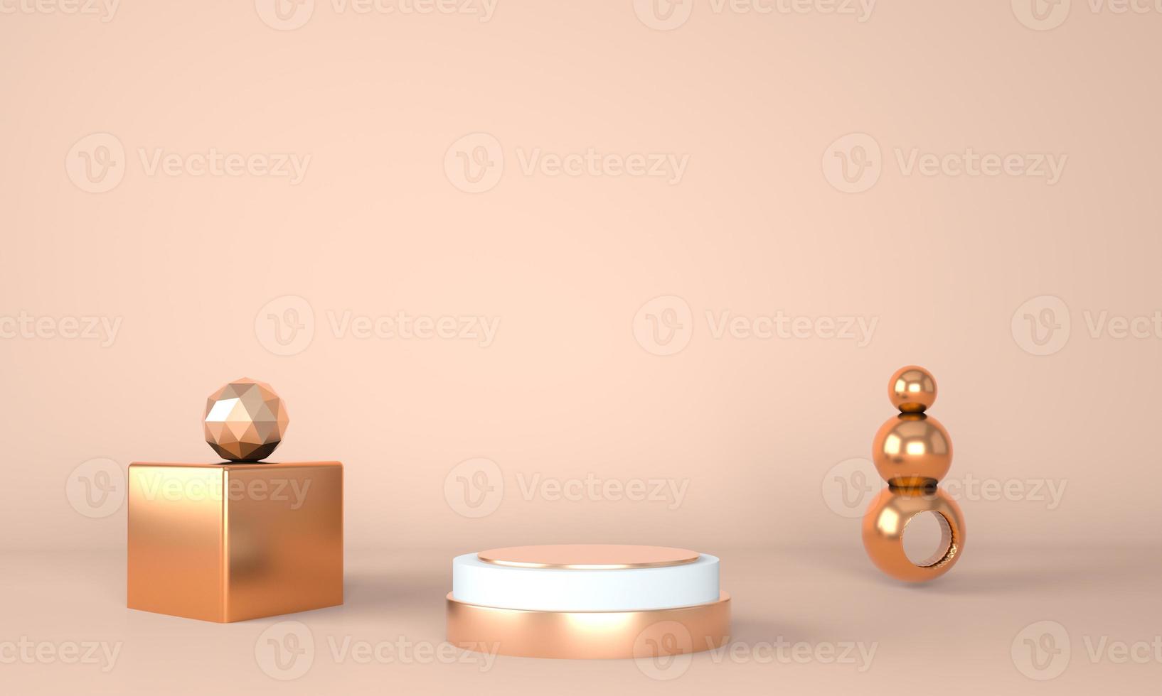 3d abstract background, mock up scene geometry shape podium for product display, 3d illustration. photo