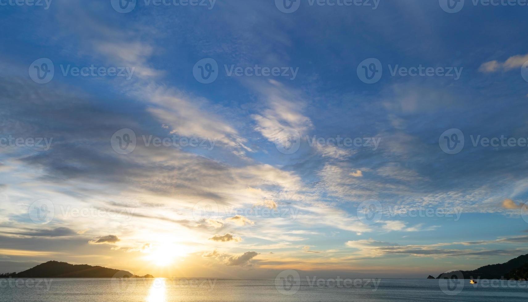 Dramatic sky with cloud over the andaman sea Sunny cloudy sky background photo