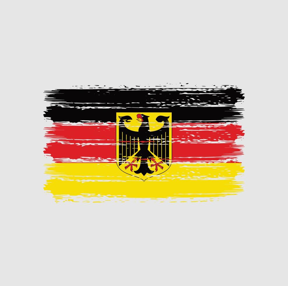 trazos de pincel de bandera de alemania. bandera nacional vector