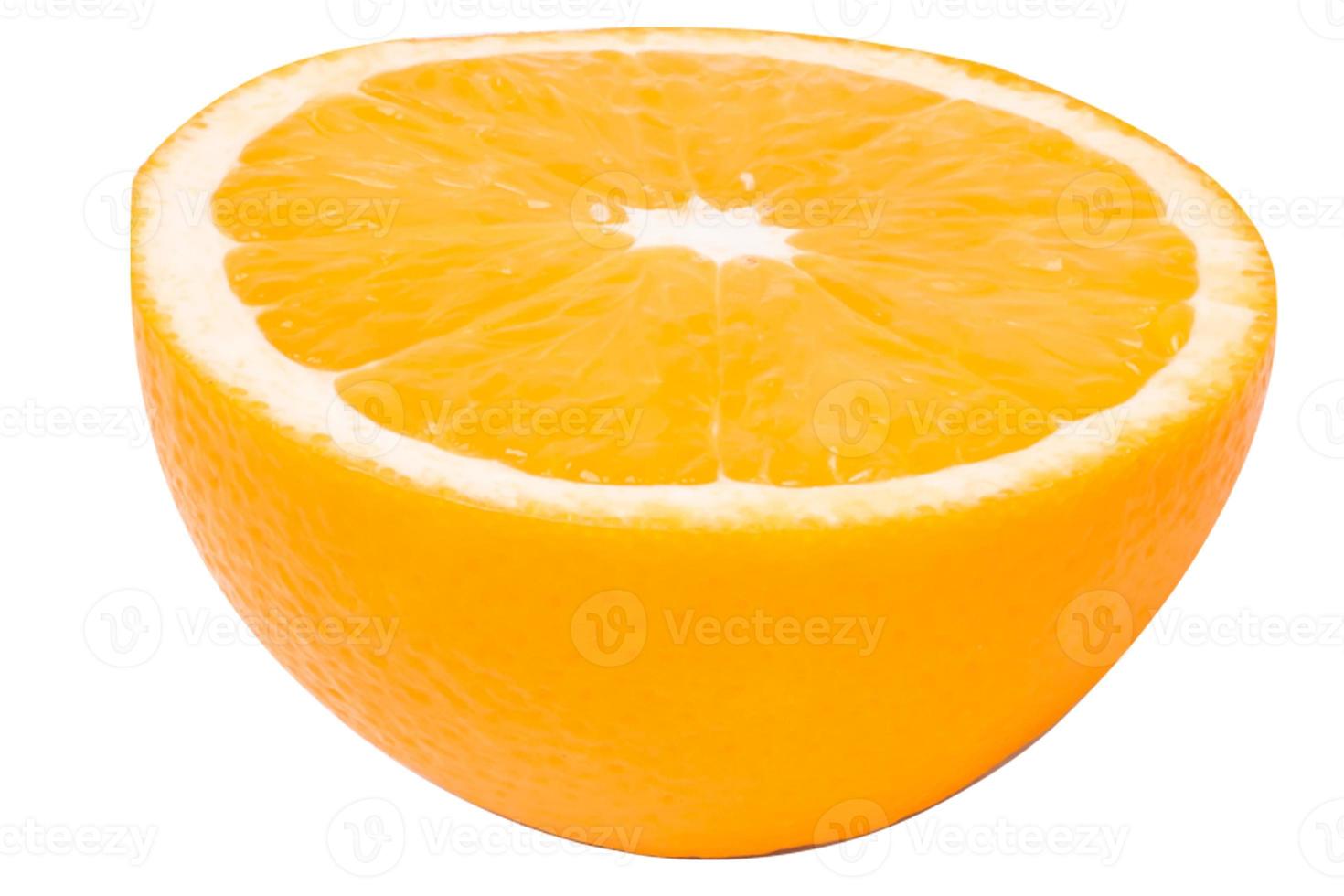 Orange fruit on white background photo