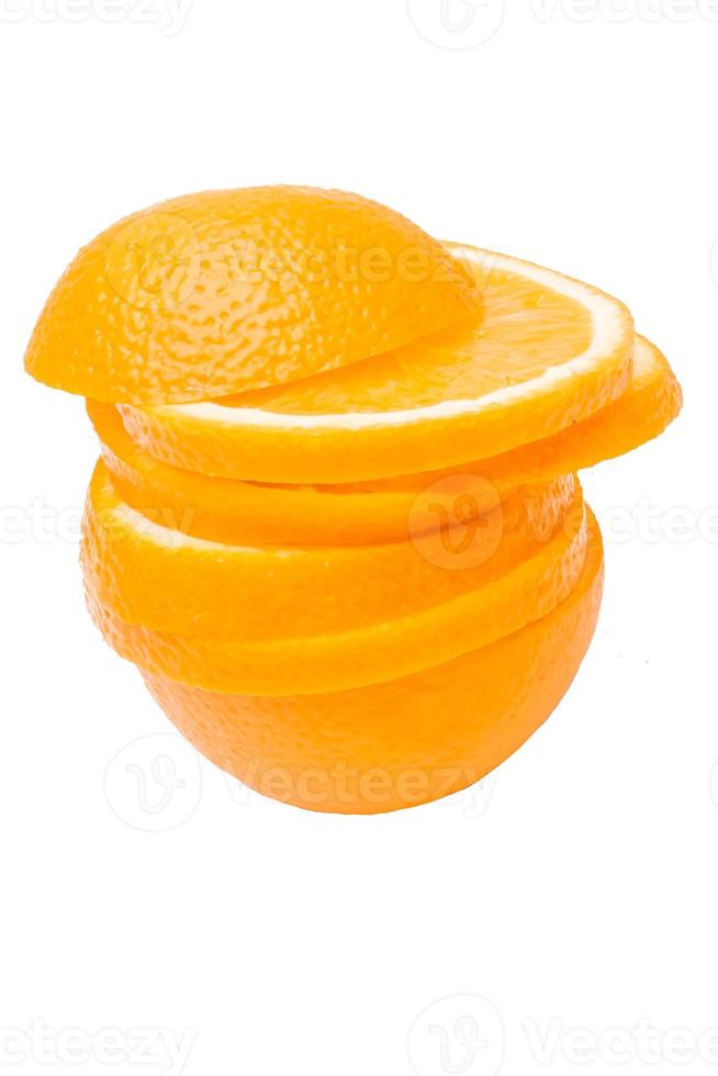 Orange fruit on white background photo