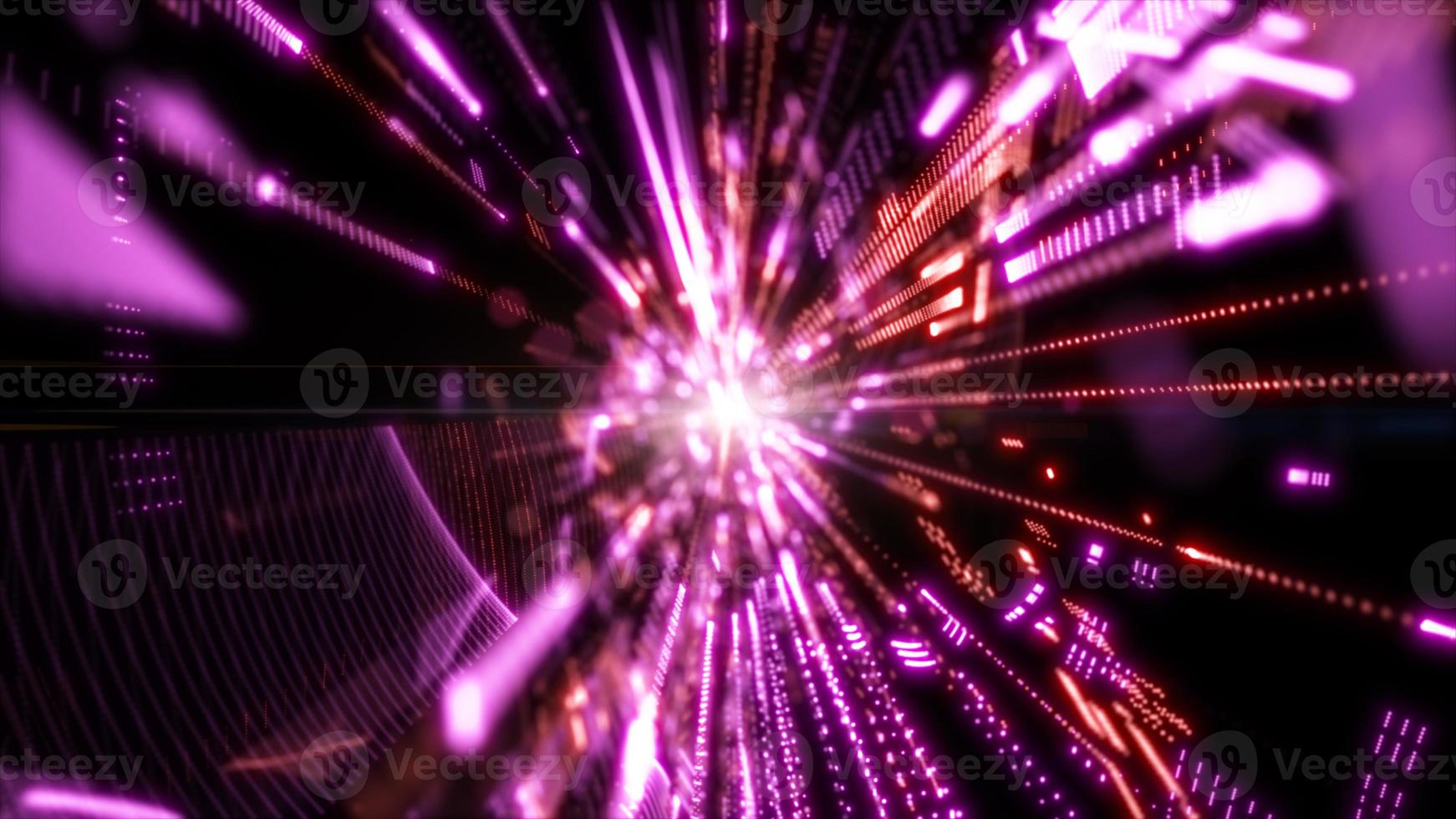 Digital cyberspace with particles and Technology Digital network connections. Geometric abstract  backgrounds photo