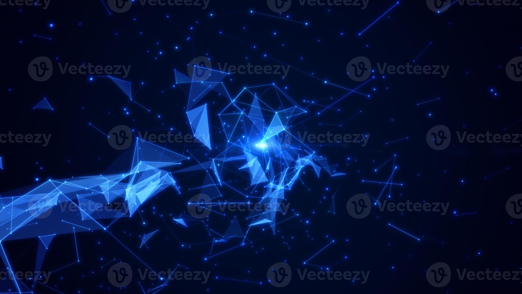 Polygon abstract background with dots and lines connect. Technology Network  Data Connection. Animation of Futuristic Cyberspace on blue color background.  6654422 Stock Photo at Vecteezy