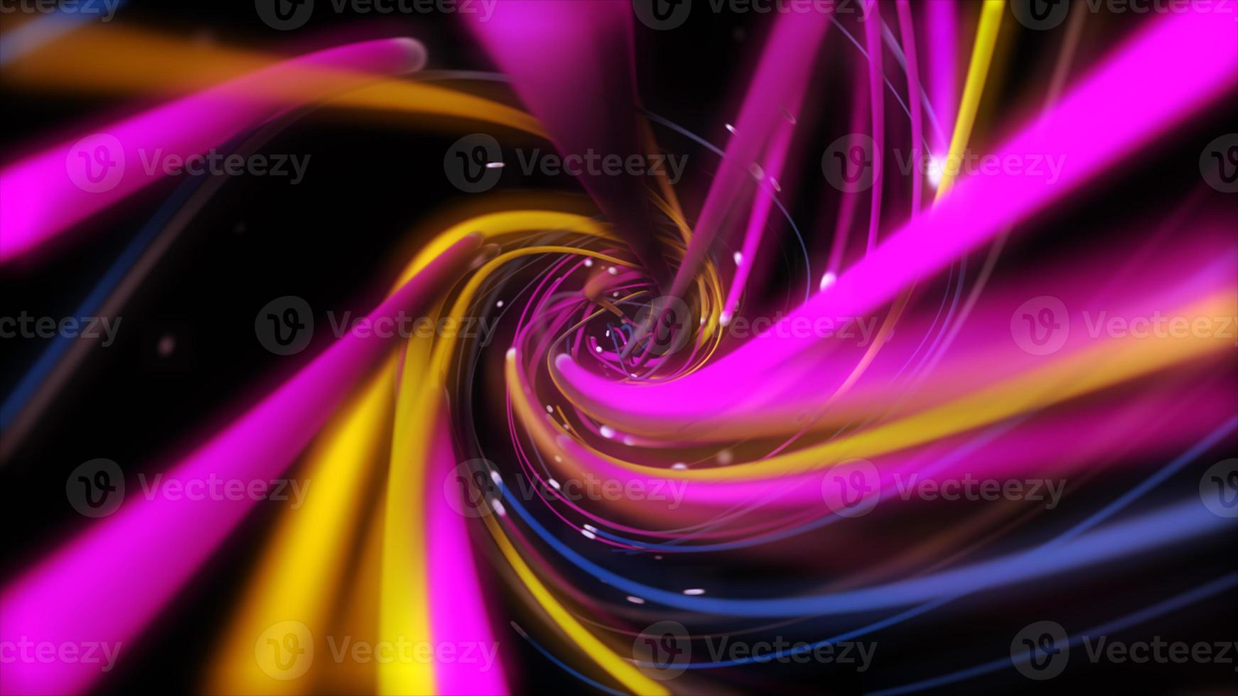 Digital multicolor strings lines twisting. Geometric abstract background photo