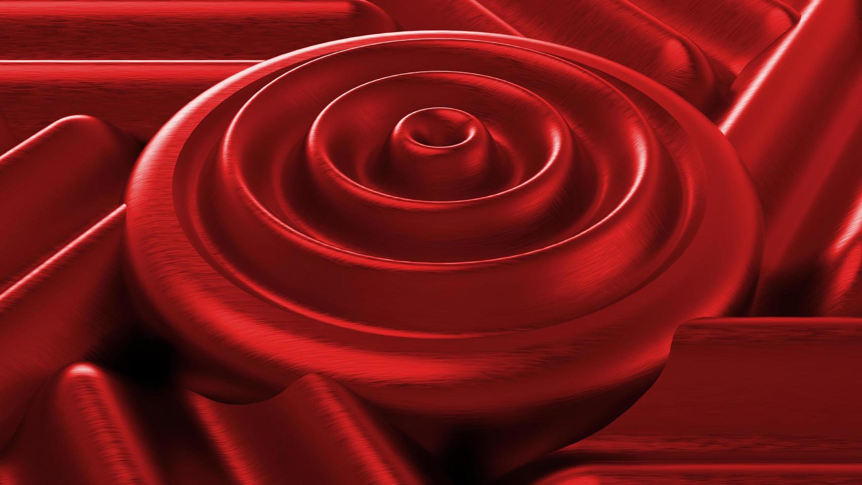 Illustration of red textured drops in background in pattern 3d render photo