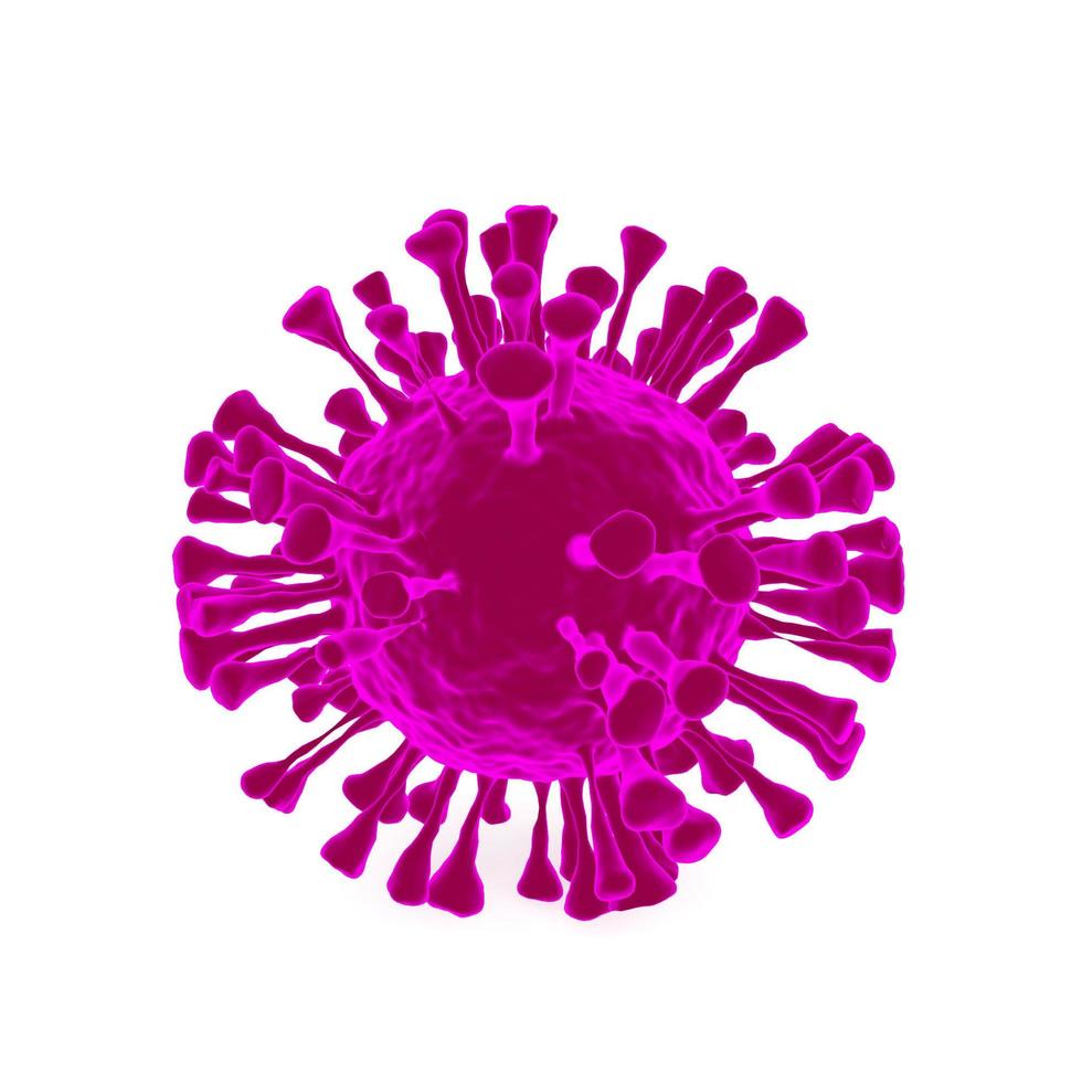 Virus bacteria icon on white background 3d render photo