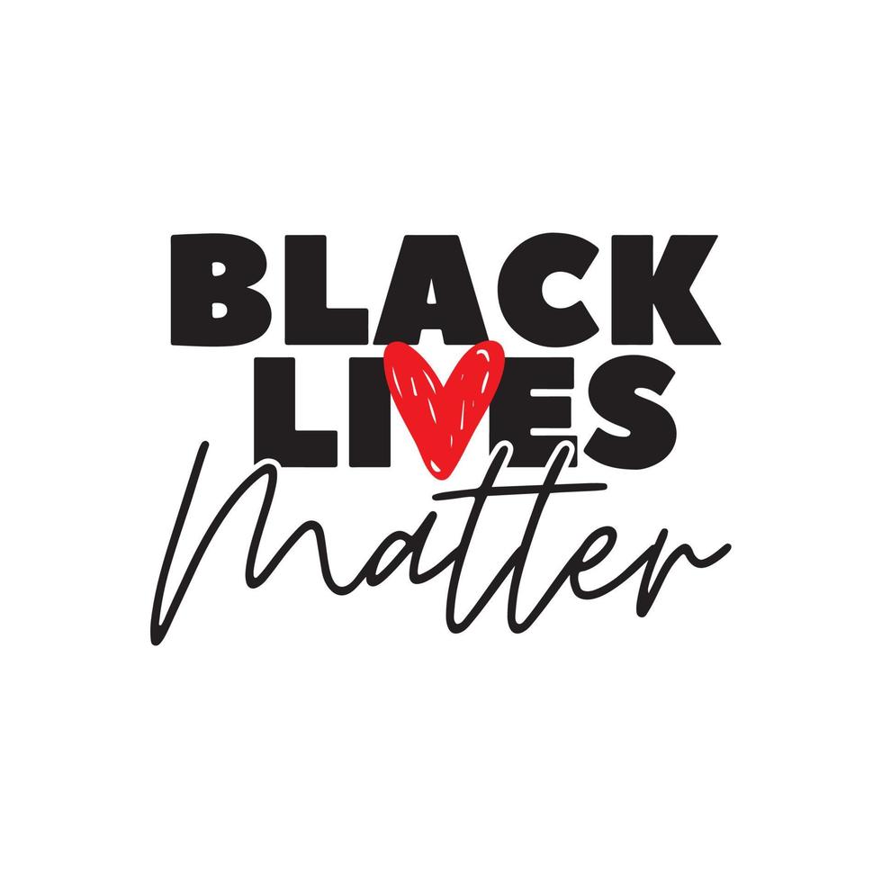 Black lives matter, Anti-racism motivation typography vector