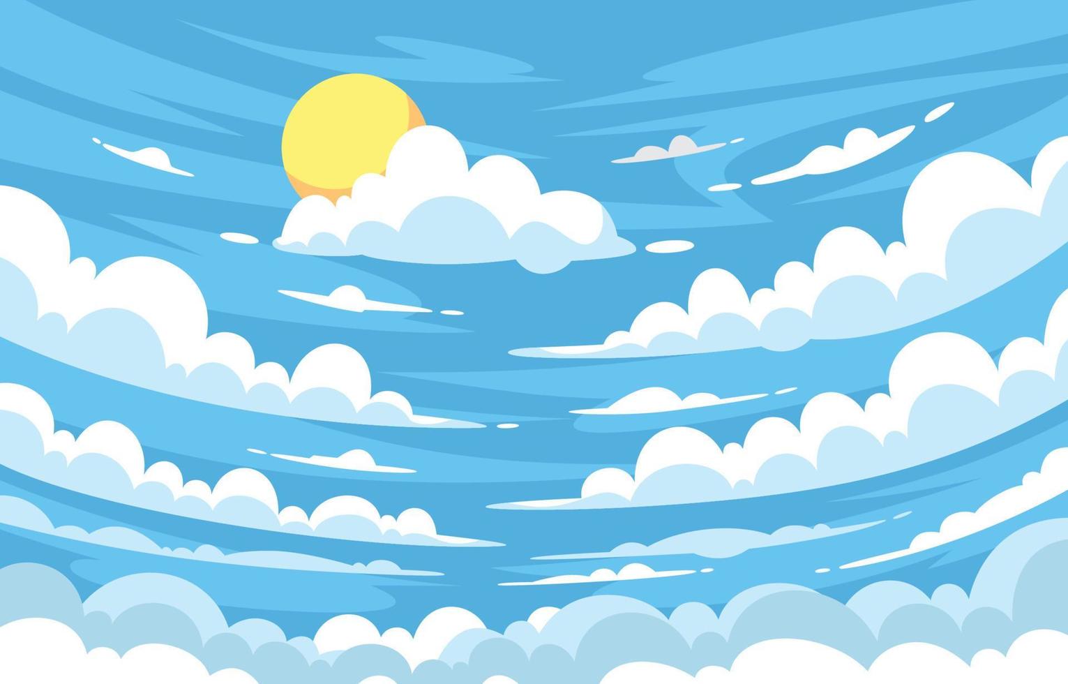 Flat Blue Sky Background vector