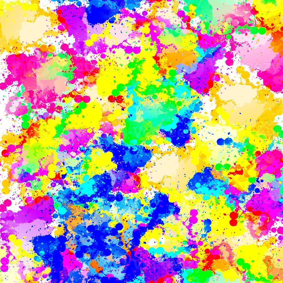 Colorful Paint Splatter Background-Abstract Ink Splash photo