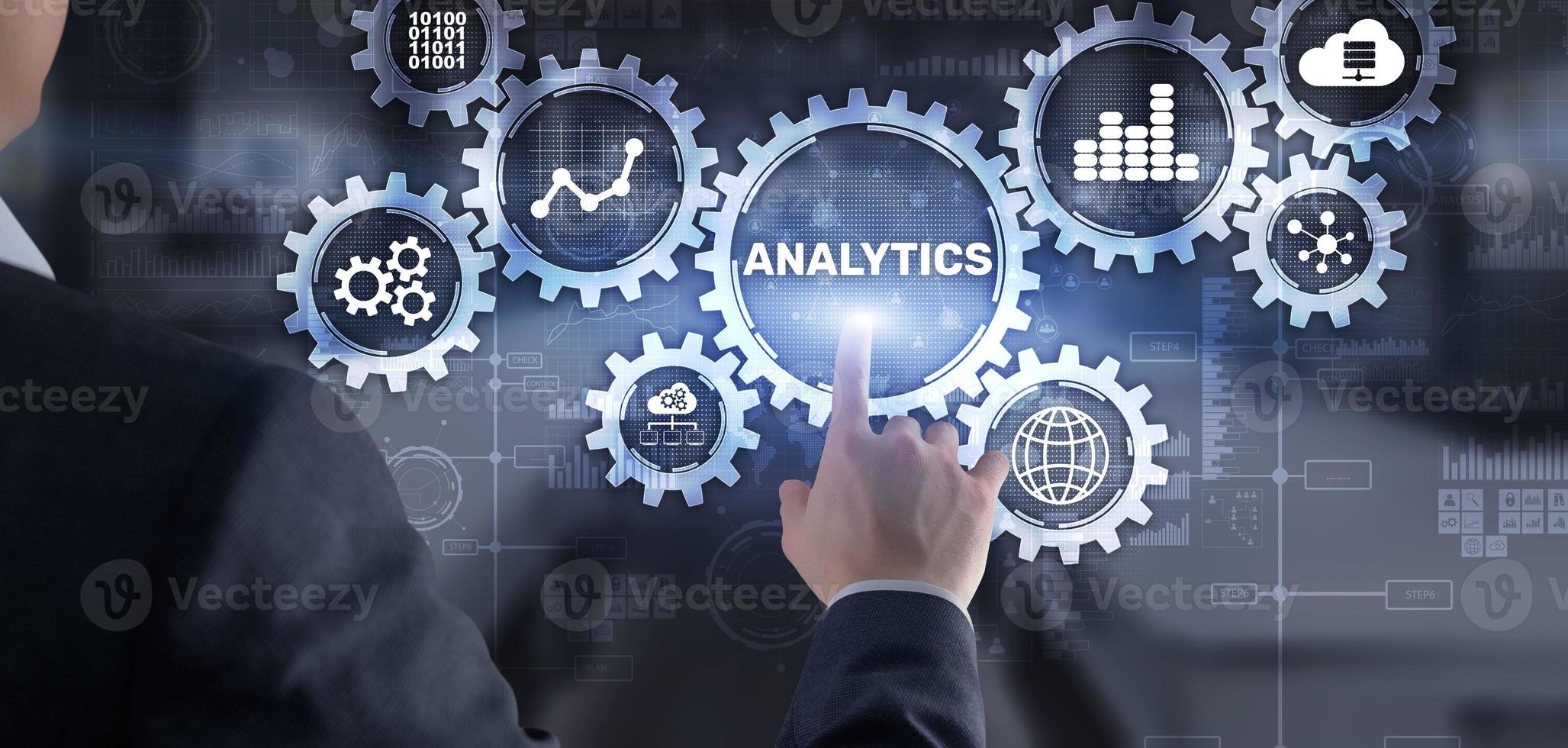 concepto de estadística de estrategia de análisis de datos analíticos foto