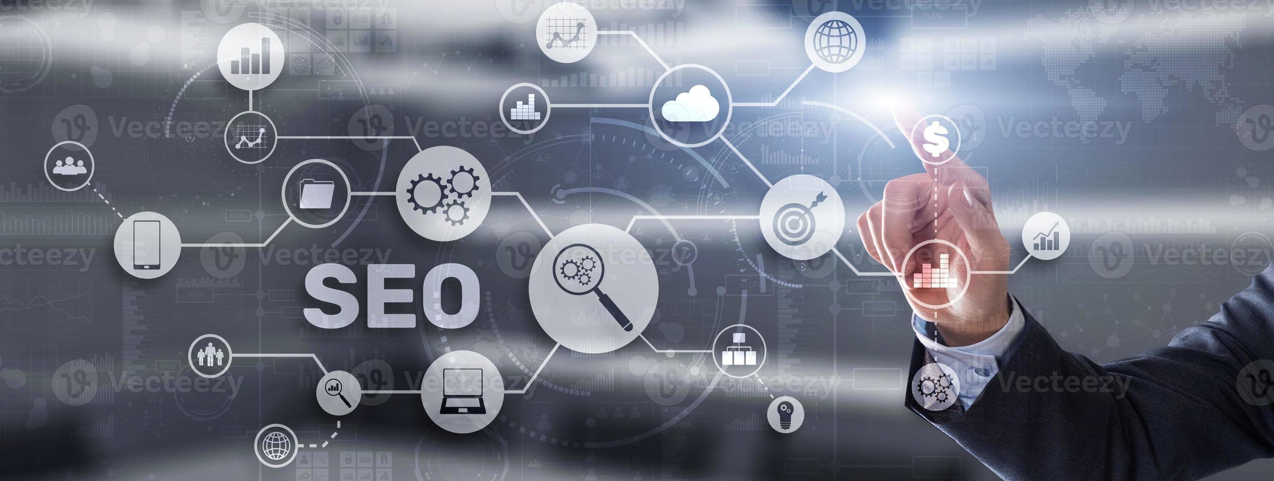 SEO. Search Engine Optimization. Information Internet Concept photo