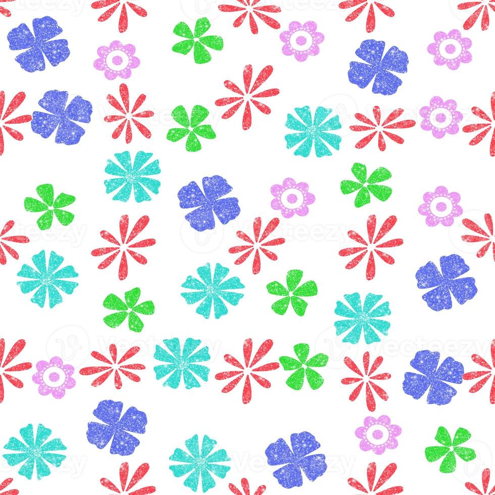 Colorful Floral Seamless Background Pattern photo
