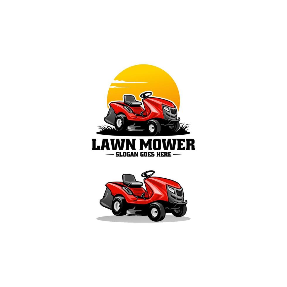 lawn care - lawn mower isolated logo vector