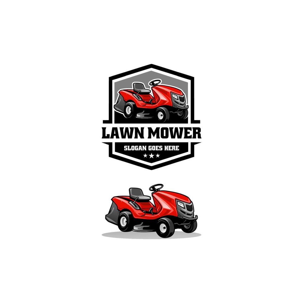 lawn care - lawn mower isolated logo vector