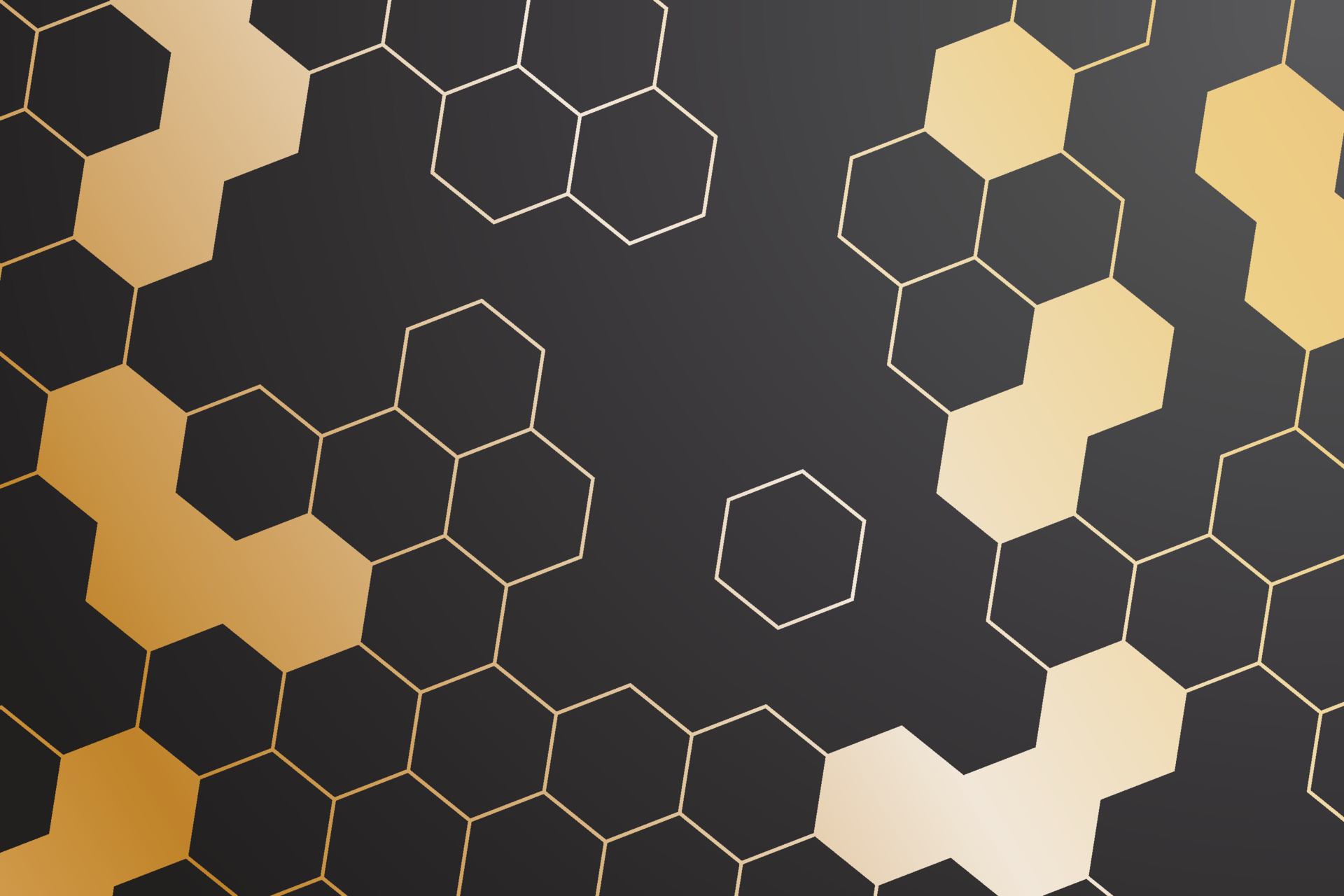 Gold hexagon pattern on black background 6655391 Vector Art at Vecteezy