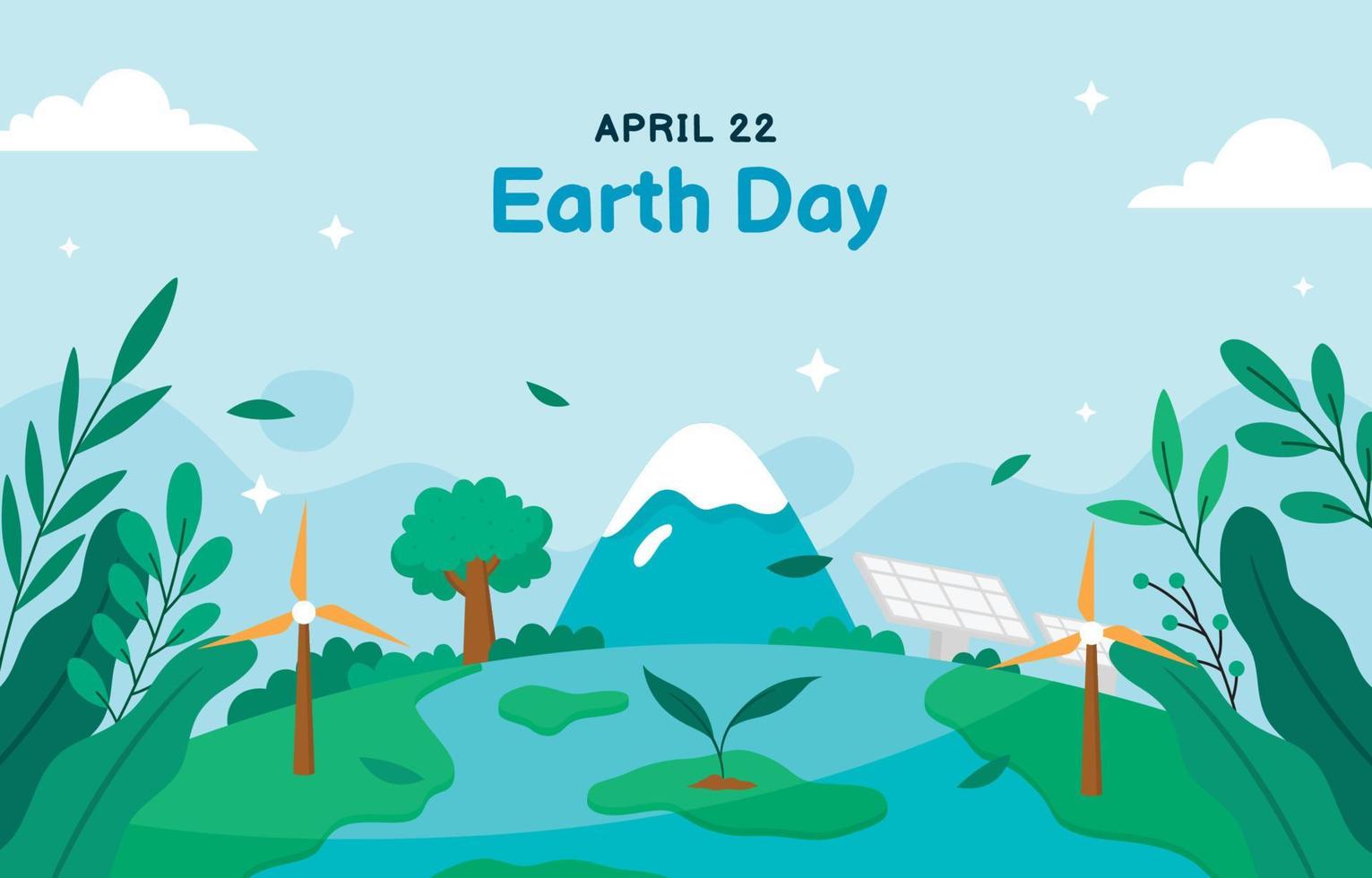 Happy Earth Day Background vector