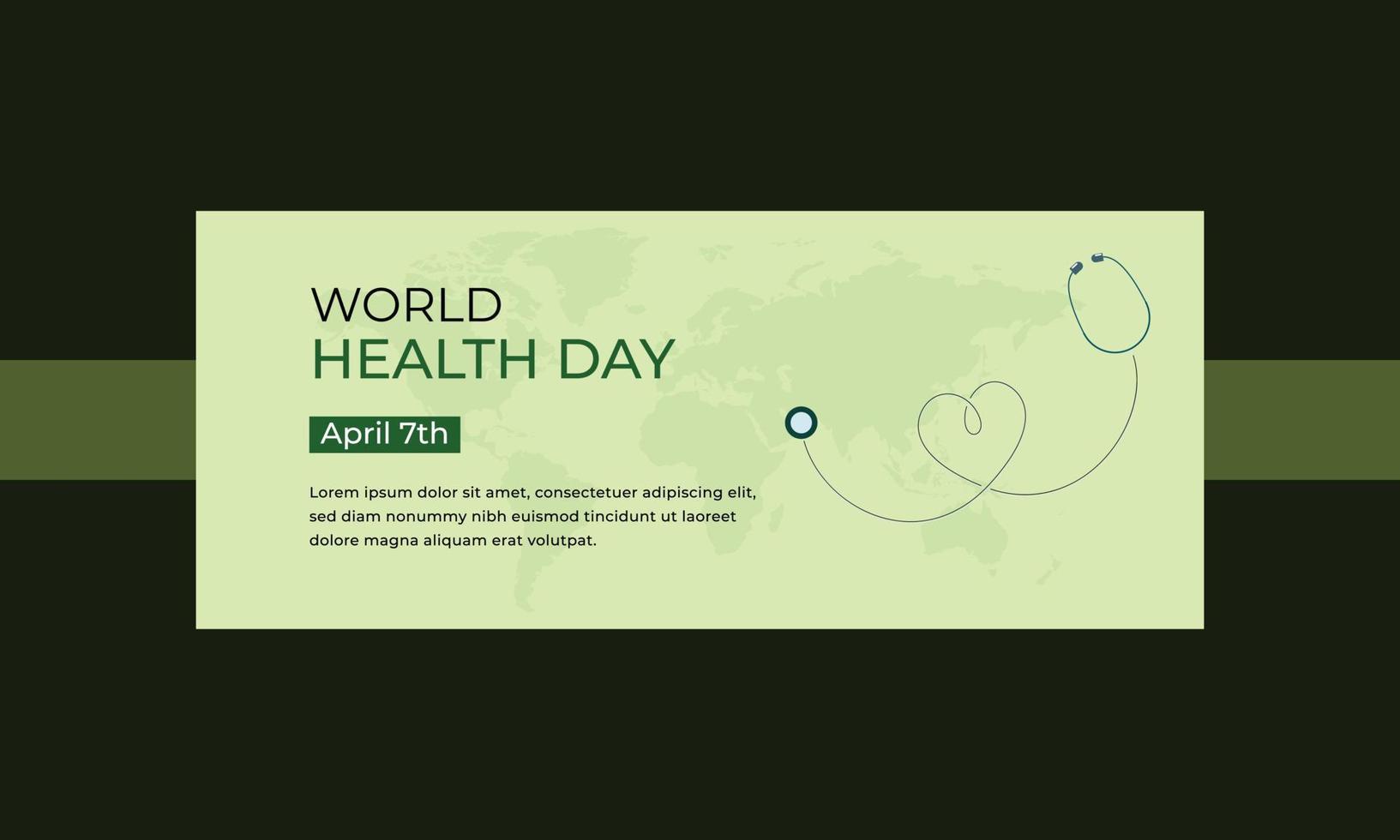 Print world health day social media post for creative design vector