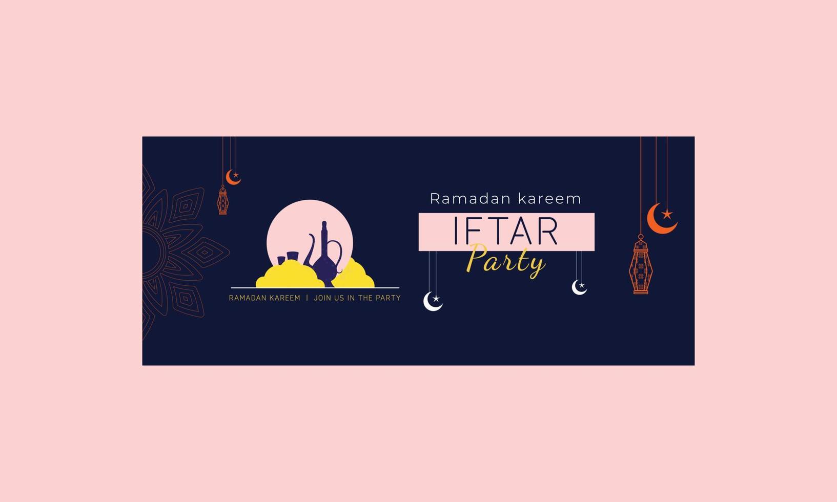 Ramadan Kareem social media post and creative offer sale vector
