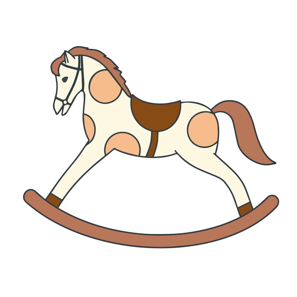 Rocking horse for children. Isolated on a white background vector
