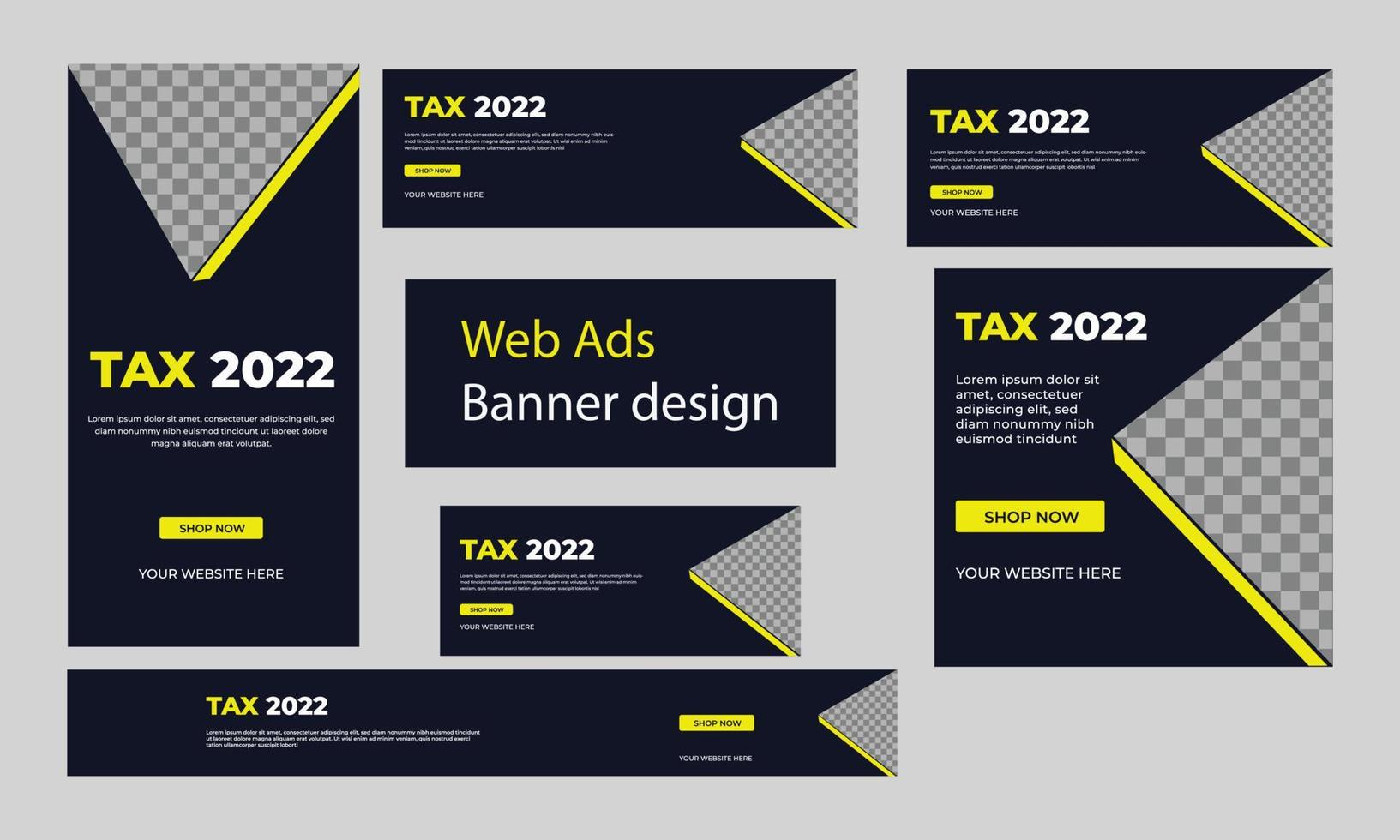 Tax day web add banner design template creative design vector