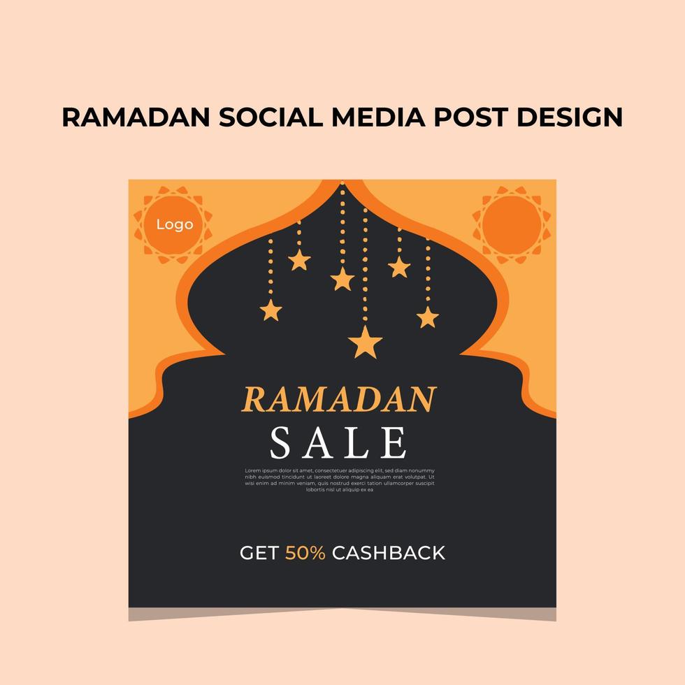 Ramadan Kareem social media post and creative offer sale vector