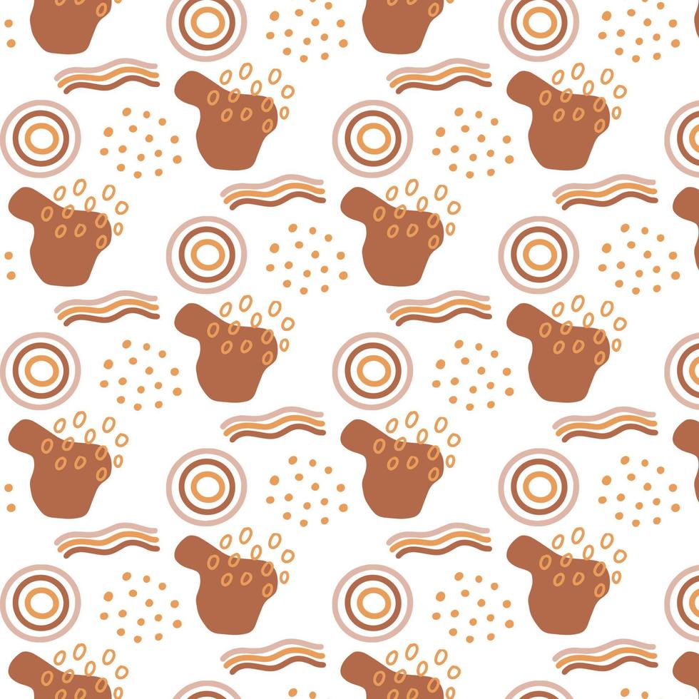 Vector pattern with abstractions in boho style. Cute pattern with spots. decoration in boho style.