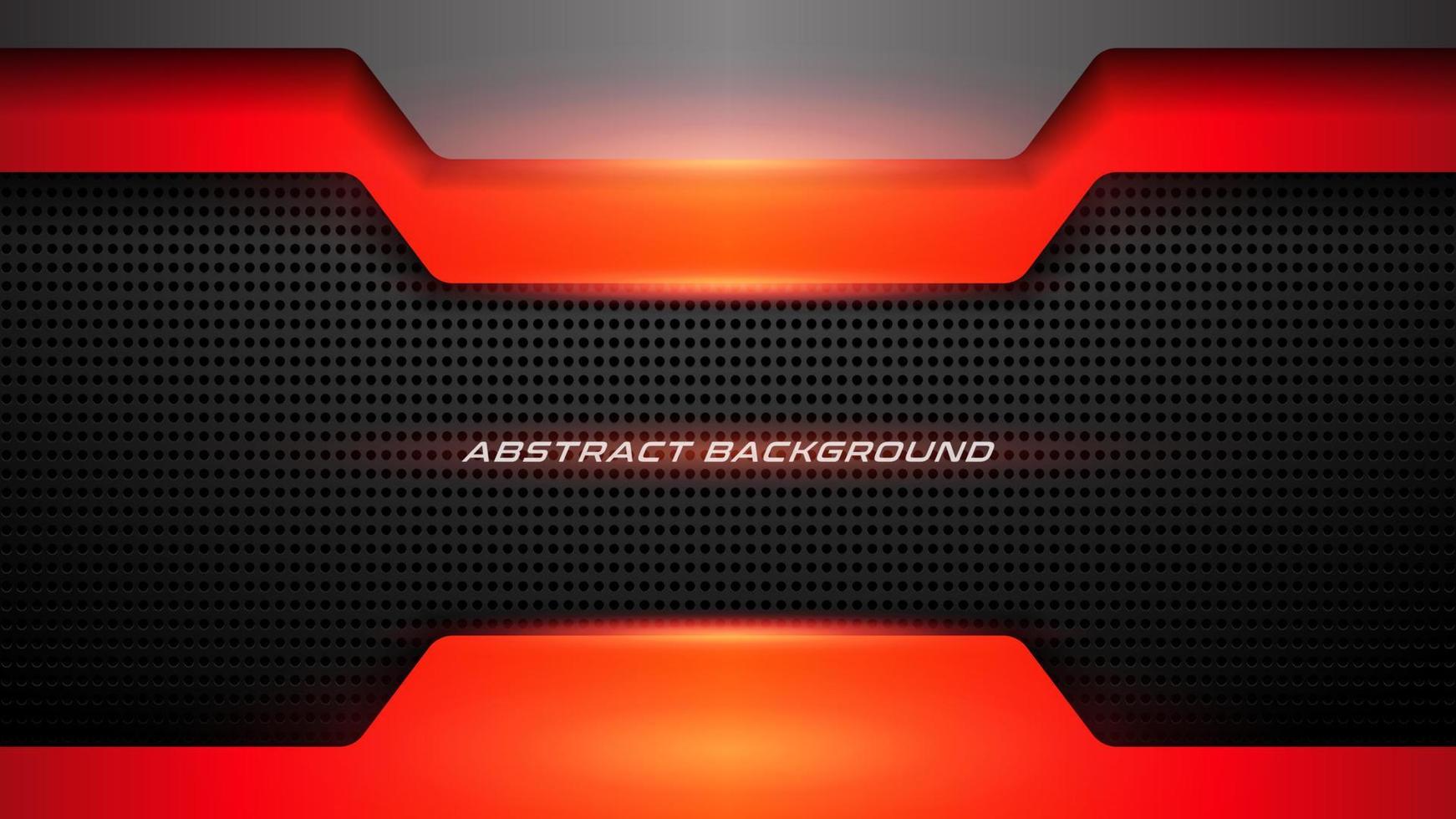 Abstract red metal background with red light vector