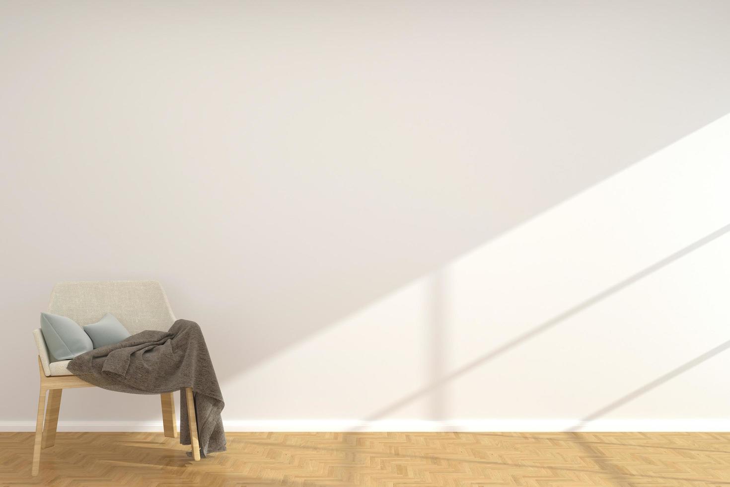 Living room interior house floor template background frame mock up design copy space 3d render photo