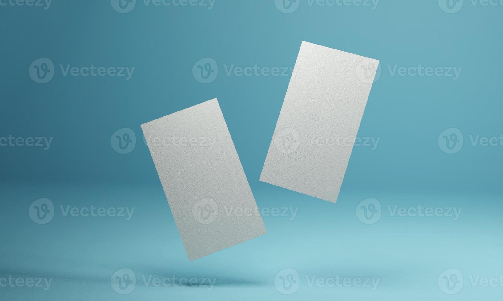 Double business card mockup photo