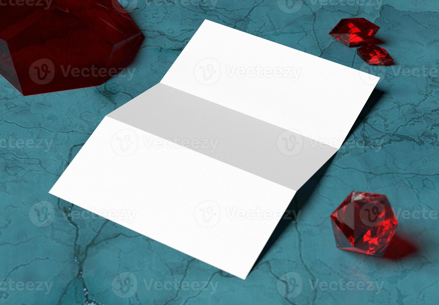 White Trifold brochure mockup photo