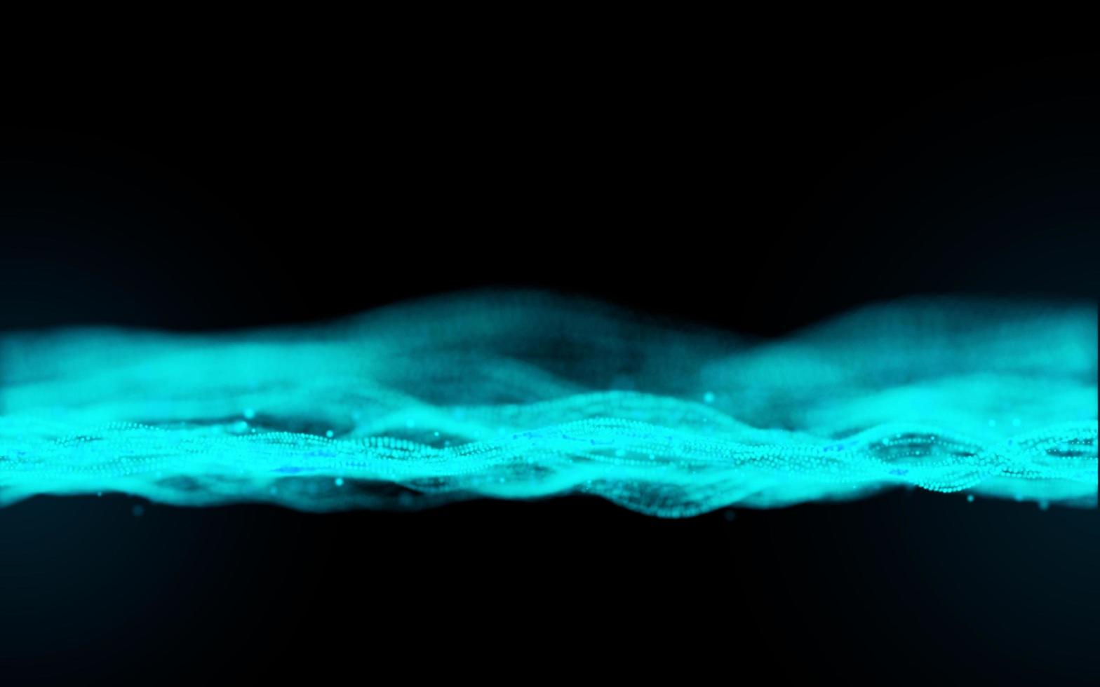 Abstract background fluiding particle with greenish color photo