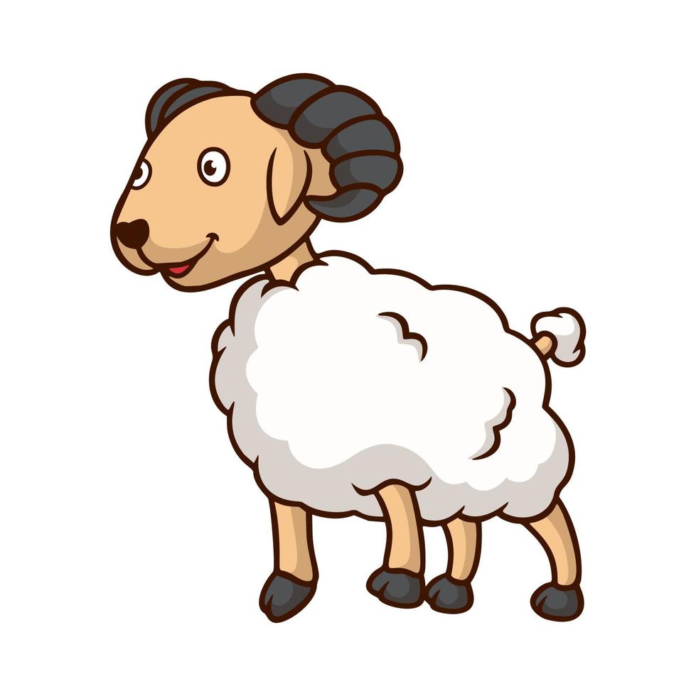 cartoon illustration sheep vector