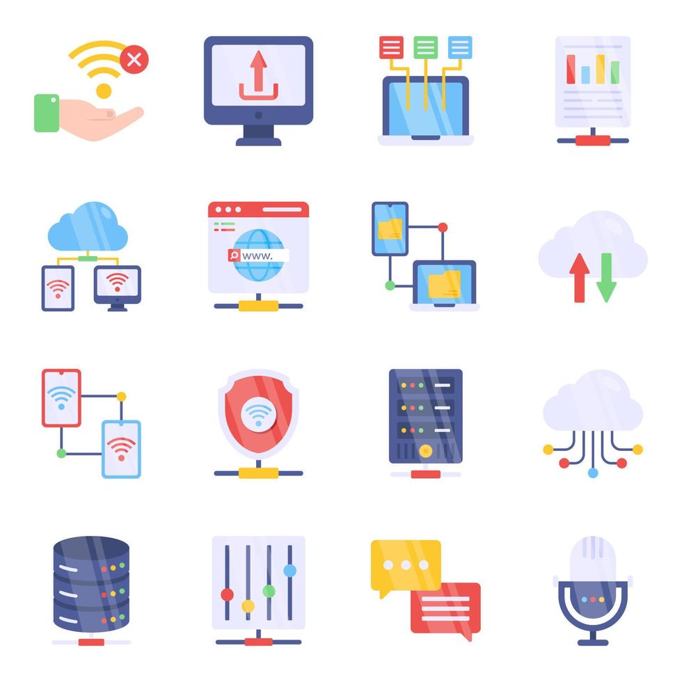 Pack of Business Flat Icons vector