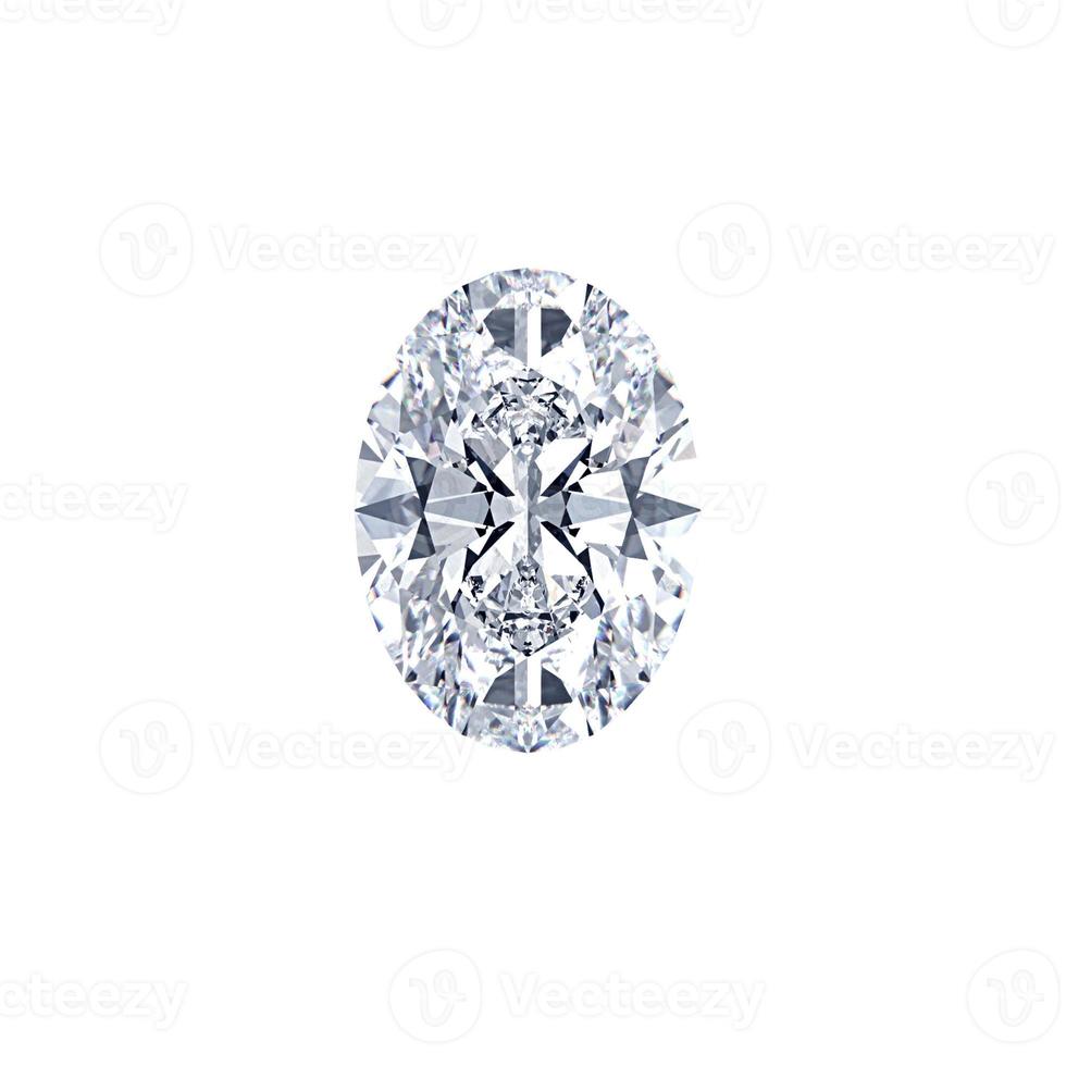 oval cut diamond single 3d render photo