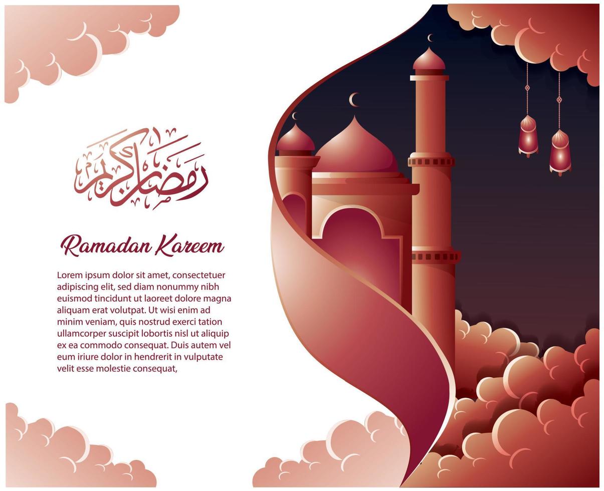 diseño ramadán kareem vector