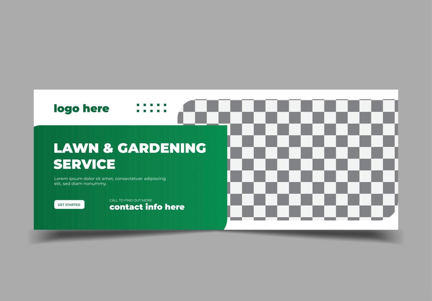 Lawn garden or landscaping social media post template,  Mowing poster, grass, cover, web banner template vector
