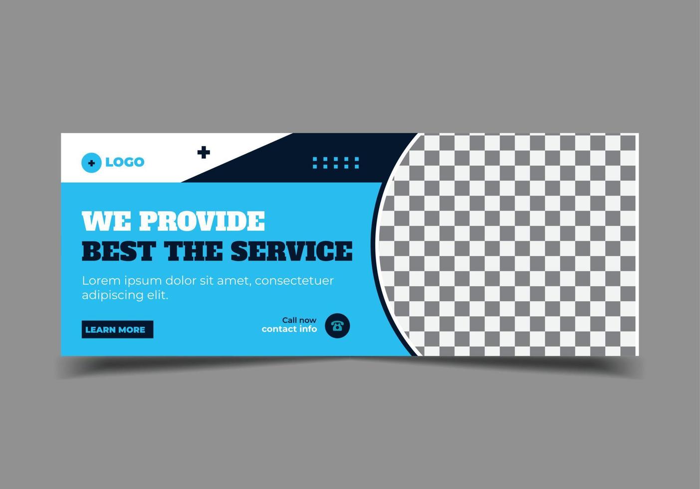 Medical social media post template, health banner template for social media, cover, web banner template vector