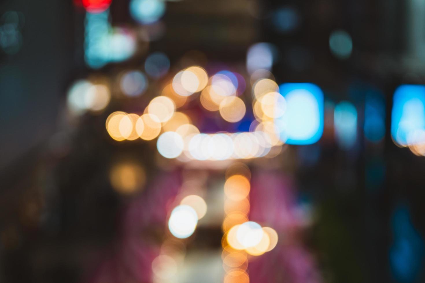 Bokeh of night market photo