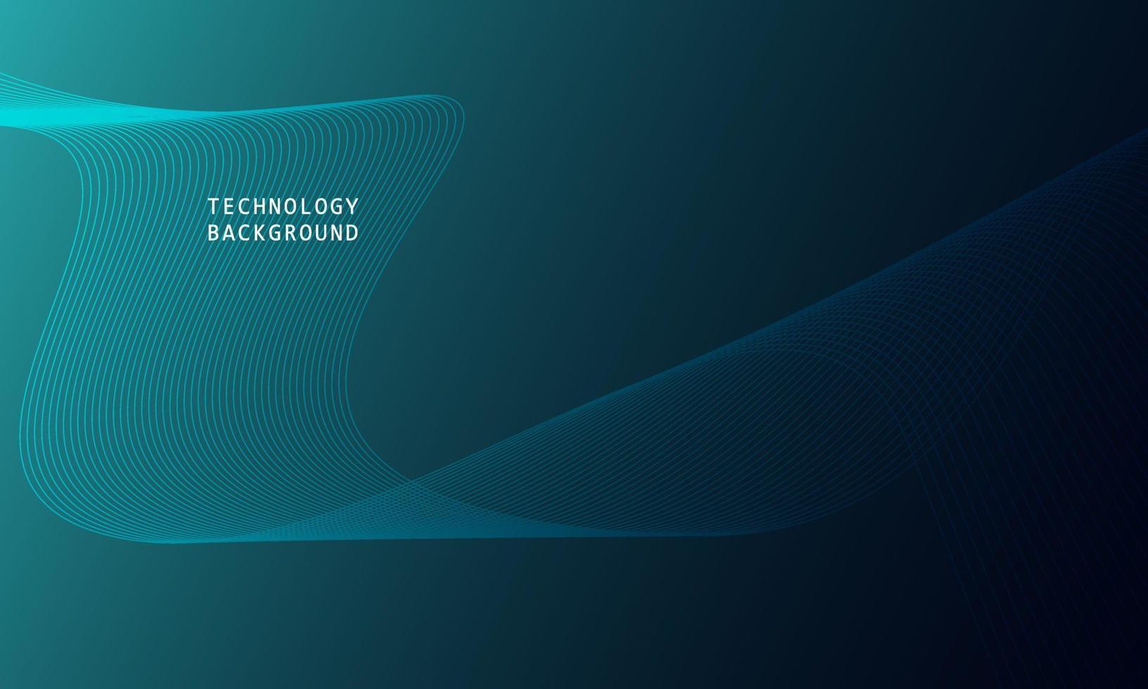 abstract wave technology background with blue light smooth and flow. vector