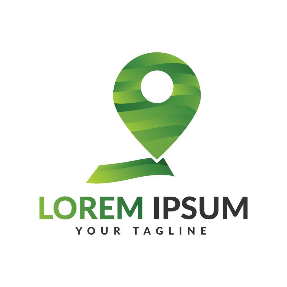Combination logo from local or pin and chat symbol logo vector