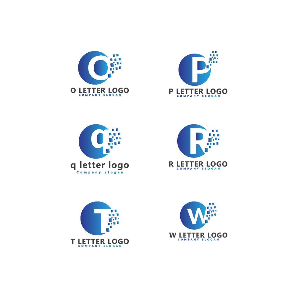 conjunto de logotipos de letras, conjunto de logotipos vector