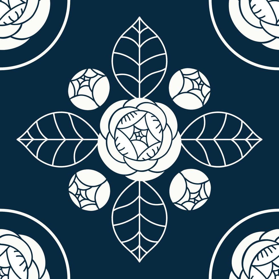 Seamless jasmine pattern vintage style. vector