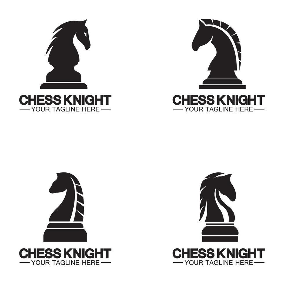 Silhouette of a knight chess piece Royalty Free Vector Image