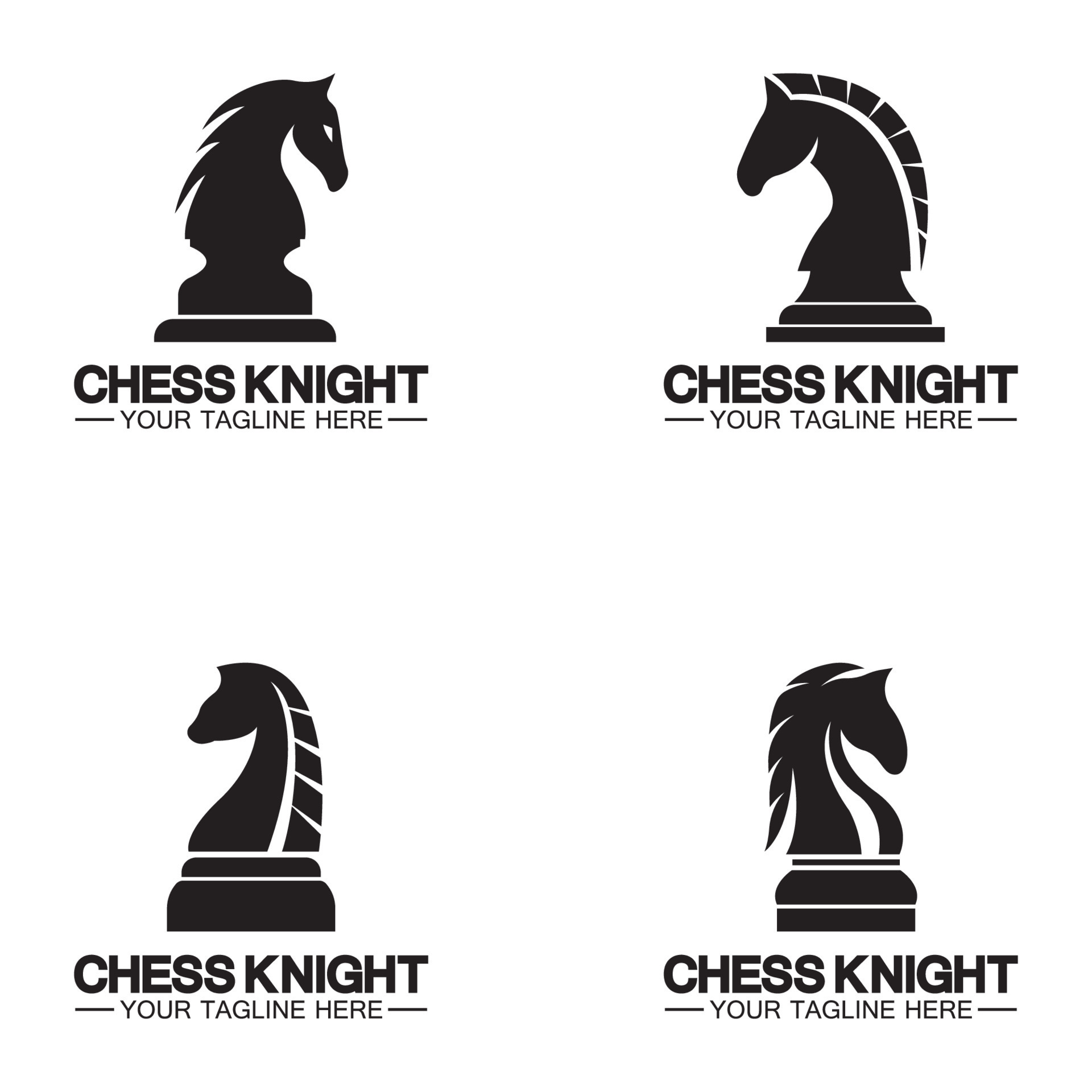 Black Chess Knight Horse Silhouette Logo Graphic by Enola99d · Creative  Fabrica