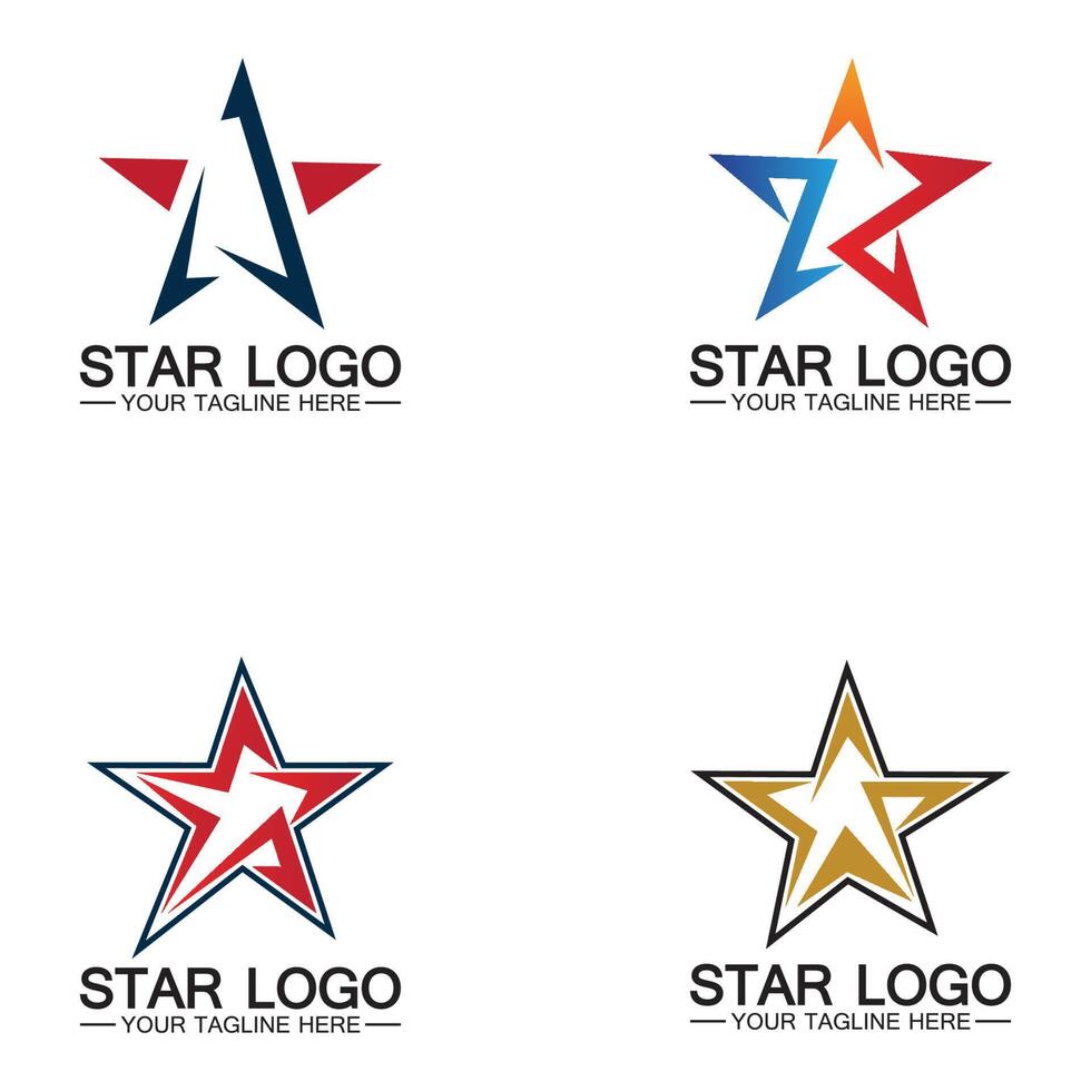 star logo template vector icon illustration design-vector