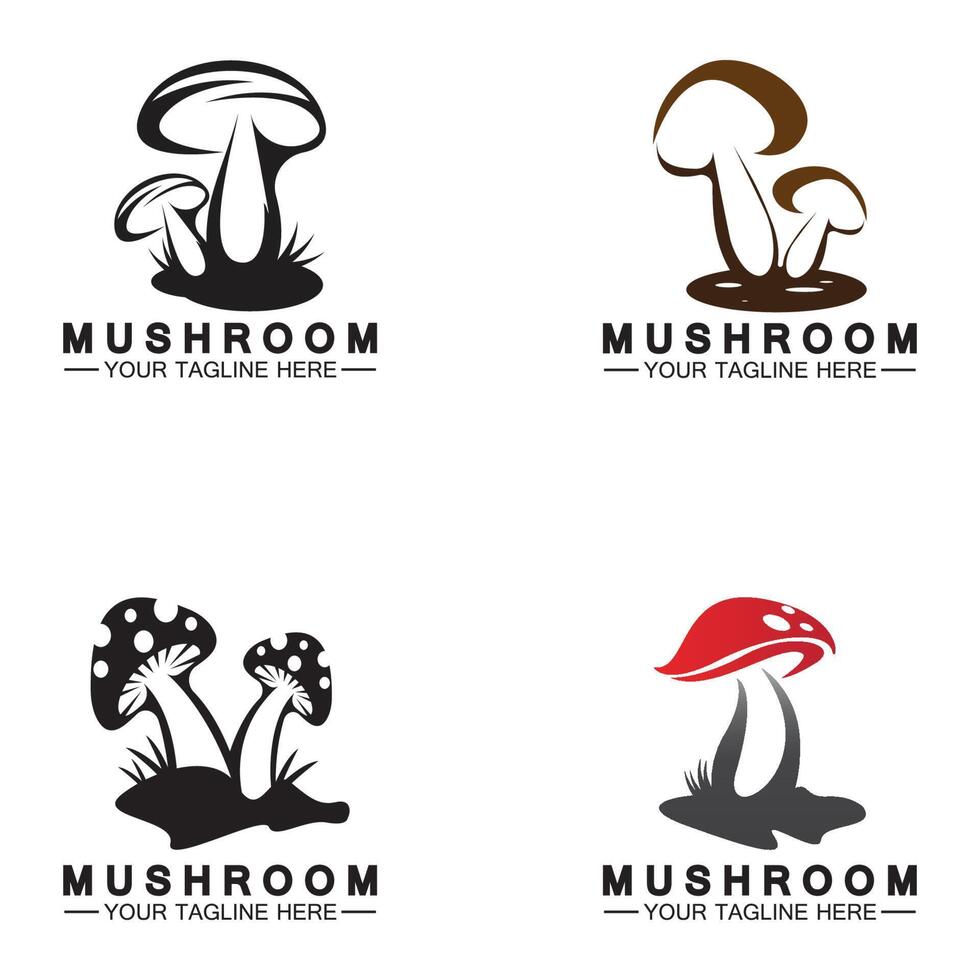 Mushroom Logo Vector Design Template