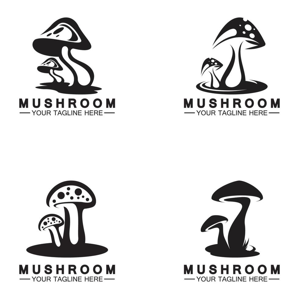 Mushroom Logo Vector Design Template