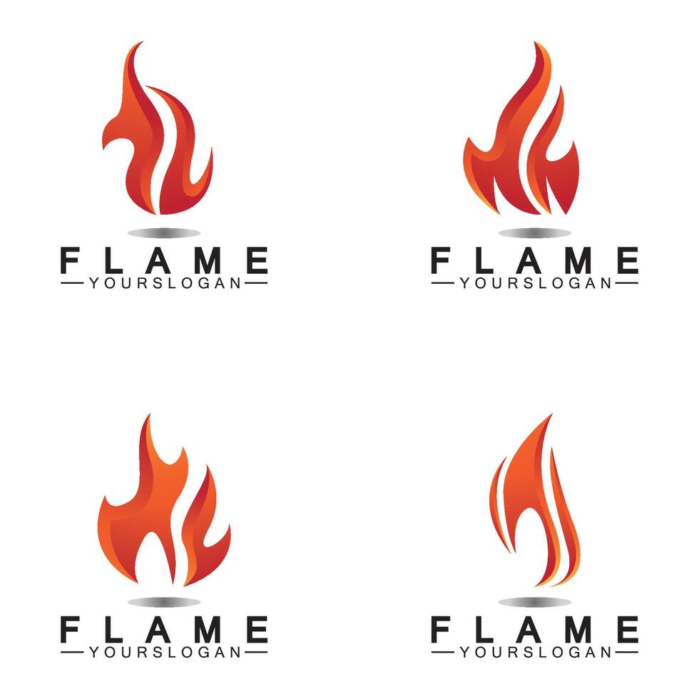 plantilla de vector de diseño de logotipo de llama de fuego